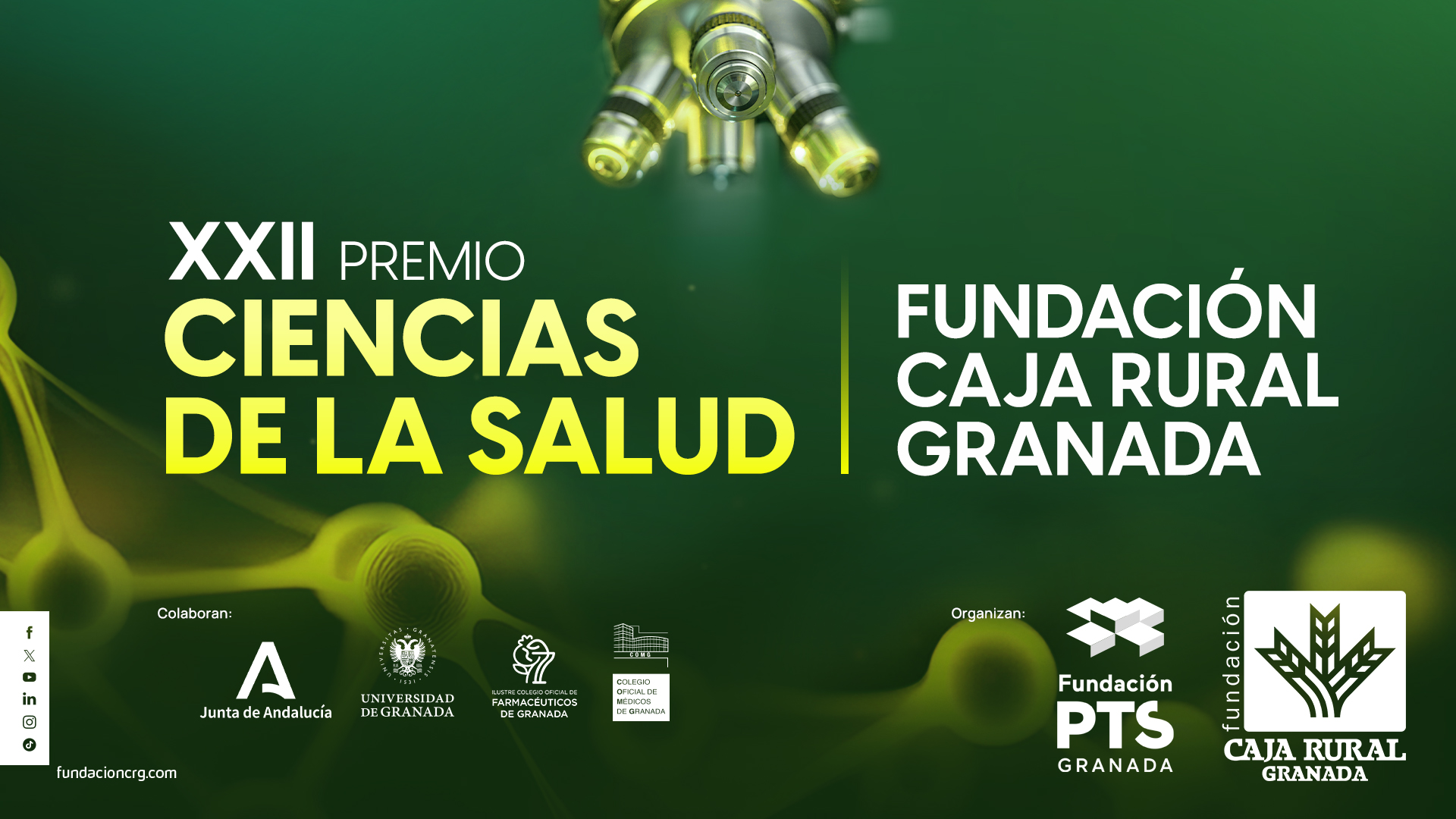 Fundación Caja Rural Granada convoca su XXII Premio Ciencias de la Salud