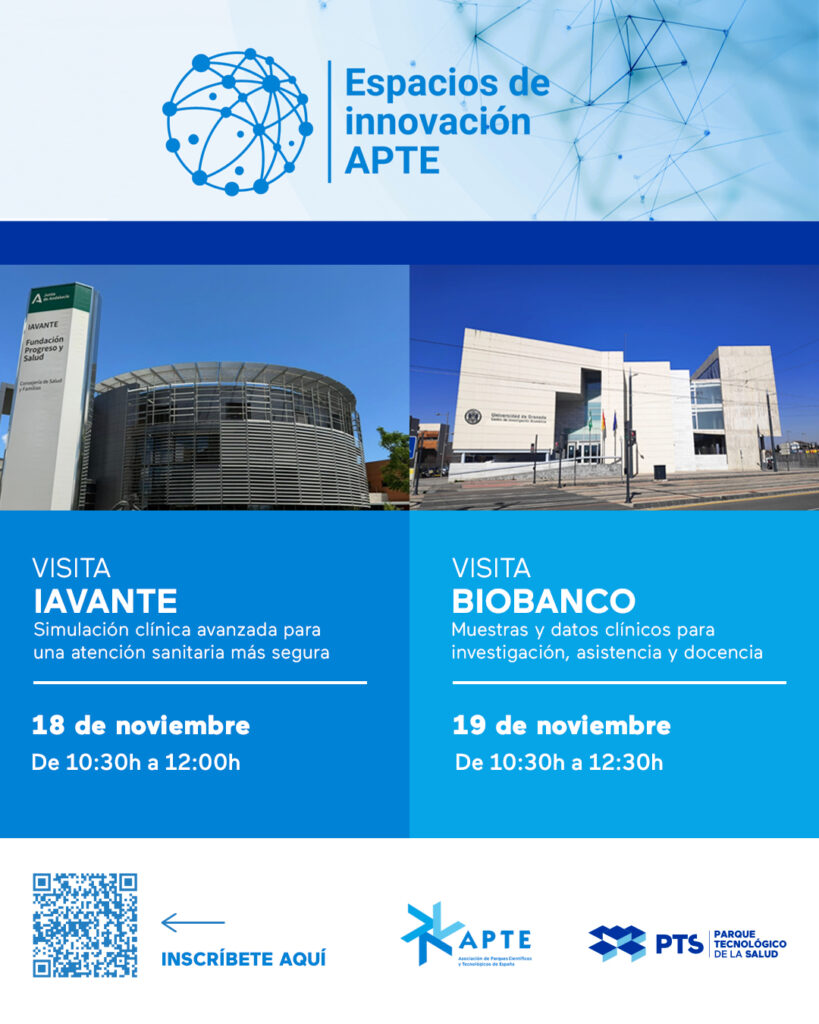 PTS Granada presentará IAVANTE y el Biobanco en las jornadas ‘Espacios de Innovación APTE’